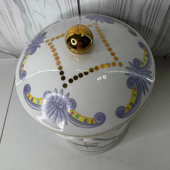 VERY RARE Lenox Carousel Horse Handpainted Porcelain Lidded Canister Cookie 1996 - Picture 2 of 8